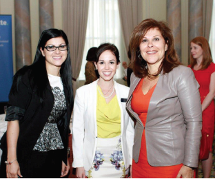 Oana Labes, MBA’10; Teresa Pires, Assistant Director, MBA Program; and speaker Betty DeVita.